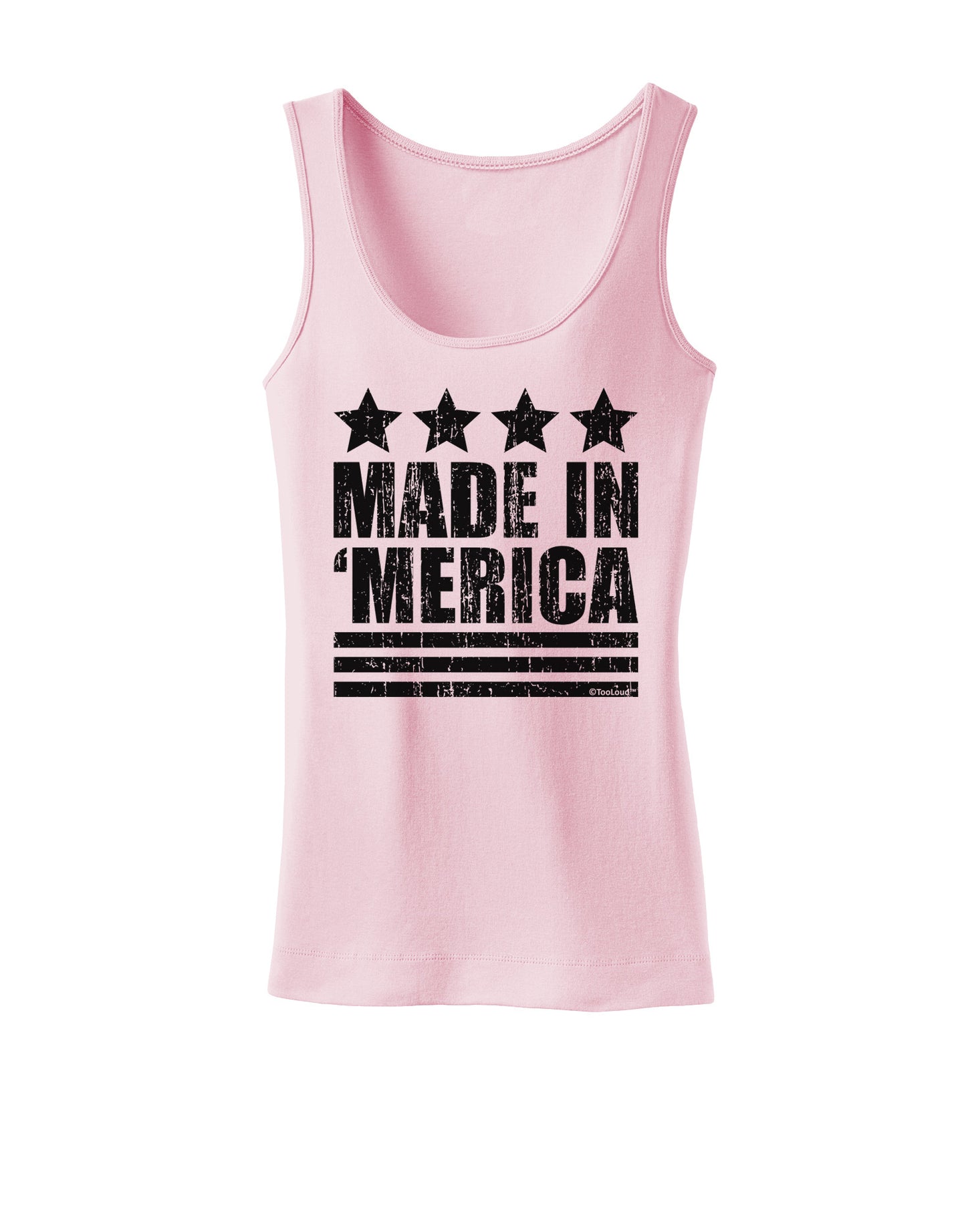 Made in Merica - Stars and Stripes Design Womens Tank Top-Womens Tank Tops-TooLoud-SoftPink-X-Small-Davson Sales