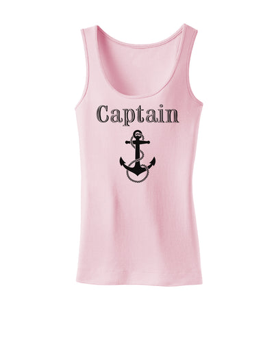 Ship Captain Nautical Anchor Boating Womens Tank Top-Womens Tank Tops-TooLoud-SoftPink-X-Small-Davson Sales