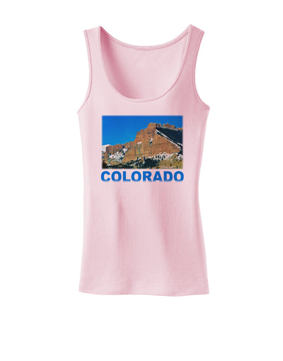 Colorado Snowy Mountains Text Womens Tank Top-Womens Tank Tops-TooLoud-SoftPink-X-Small-Davson Sales