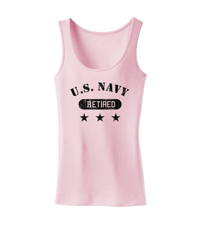 Retired Navy Womens Petite Tank Top-TooLoud-SoftPink-X-Small-Davson Sales