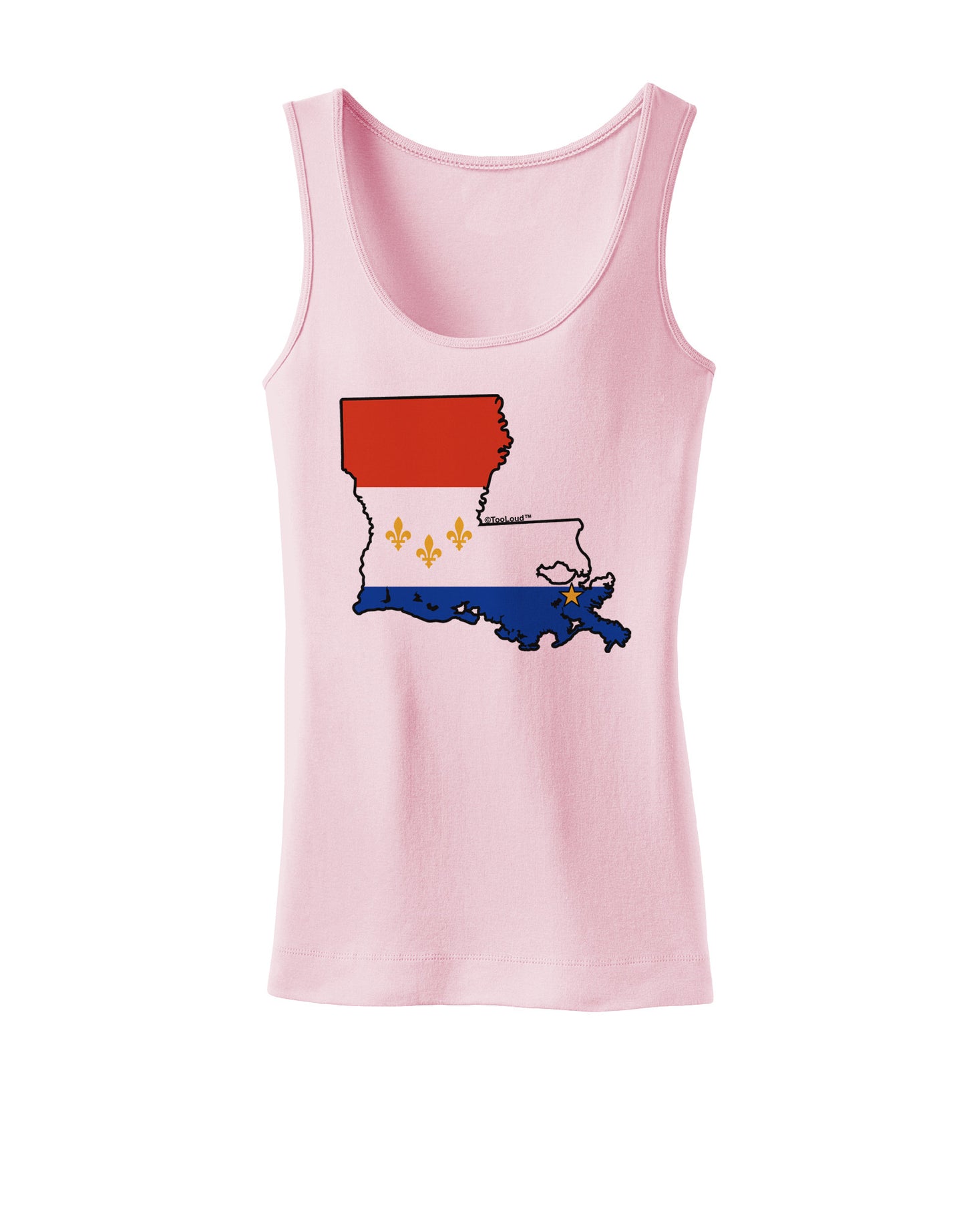 New Orleans Louisiana Flag Womens Petite Tank Top-TooLoud-SoftPink-X-Small-Davson Sales