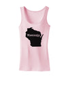 Wisconsin - United States Shape Womens Tank Top-Womens Tank Tops-TooLoud-SoftPink-X-Small-Davson Sales