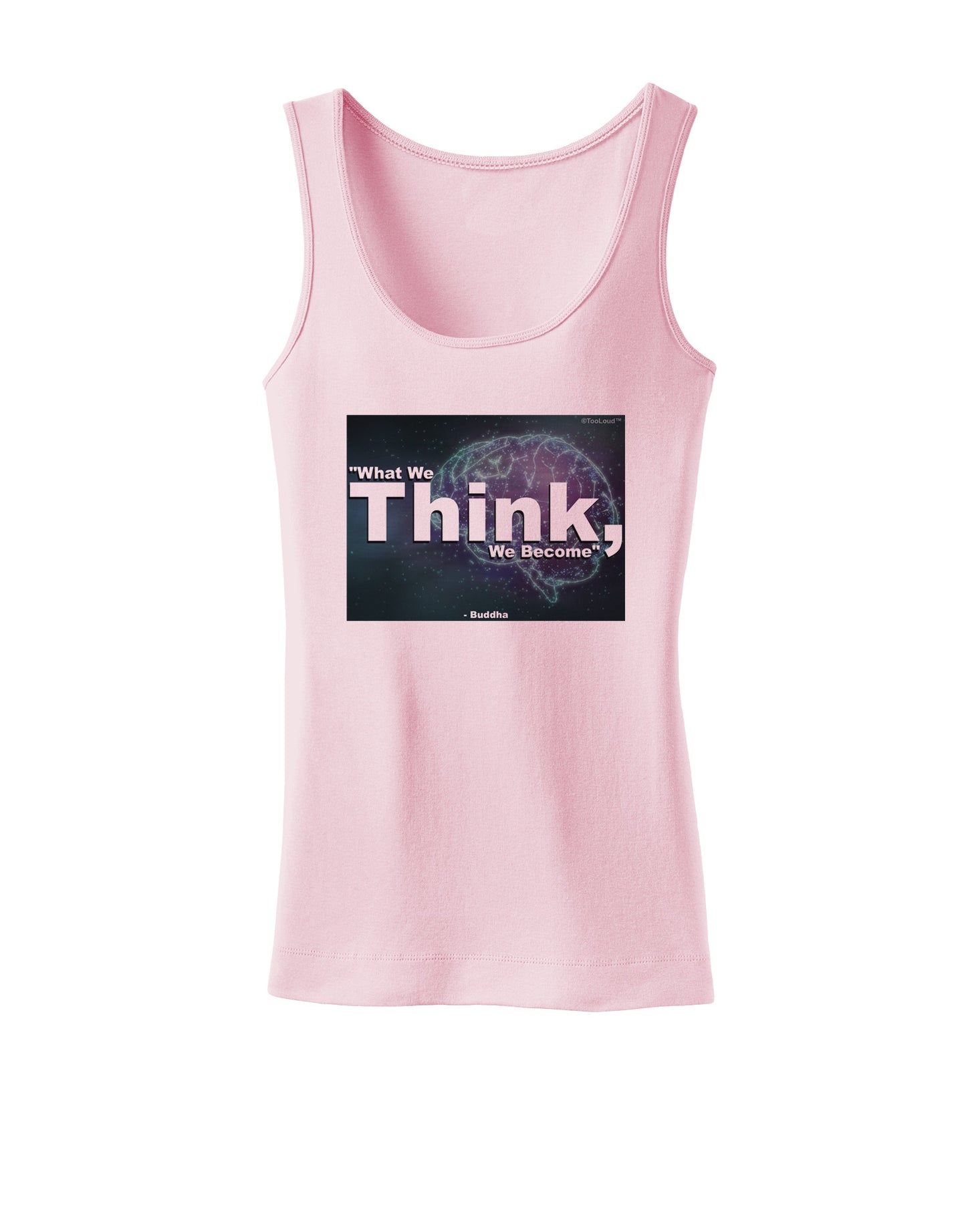 What We Think Buddha Womens Petite Tank Top-TooLoud-SoftPink-X-Small-Davson Sales