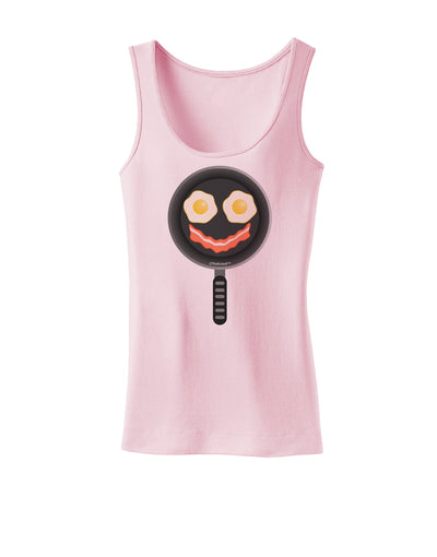 Eggs and Bacon Smiley Face Womens Tank Top by TooLoud-Womens Tank Tops-TooLoud-SoftPink-X-Small-Davson Sales