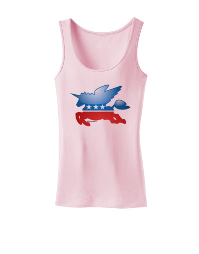 TooLoud Unicorn Political Symbol Womens Petite Tank Top-TooLoud-SoftPink-X-Small-Davson Sales