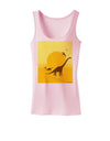 Brontosaurus and Pterodactyl Silhouettes with Sun Womens Tank Top by TooLoud-Womens Tank Tops-TooLoud-SoftPink-X-Small-Davson Sales