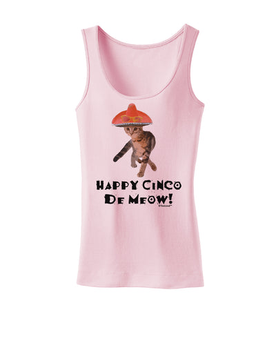 Cat with Pink Sombrero - Happy Cinco de Meow Womens Tank Top by TooLoud-Womens Tank Tops-TooLoud-SoftPink-X-Small-Davson Sales