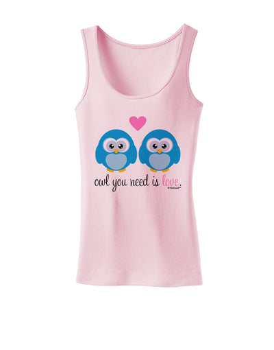 Owl You Need Is Love - Blue Owls Womens Tank Top by TooLoud-Womens Tank Tops-TooLoud-SoftPink-X-Small-Davson Sales