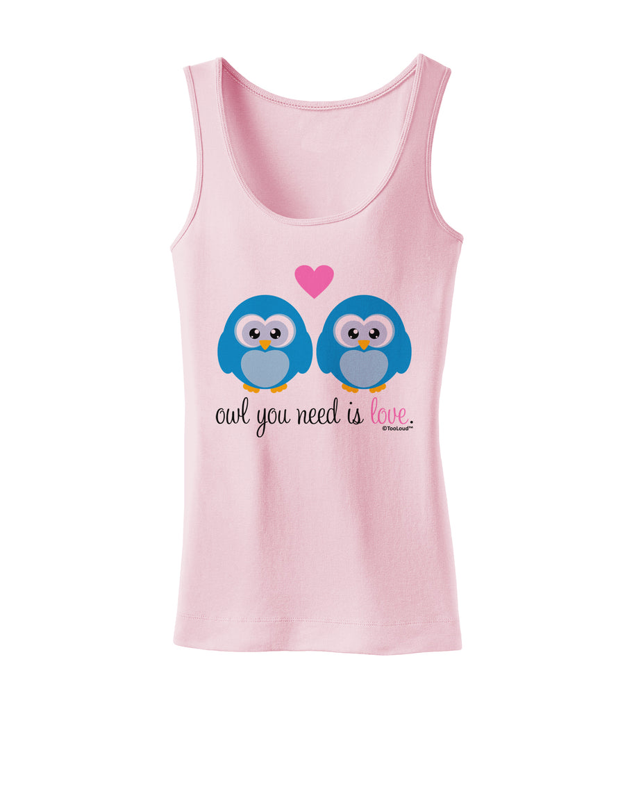 Owl You Need Is Love - Blue Owls Womens Tank Top by TooLoud