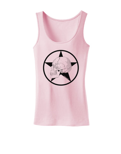 White Skull With Star Womens Tank Top by TooLoud-Womens Tank Tops-TooLoud-SoftPink-X-Small-Davson Sales