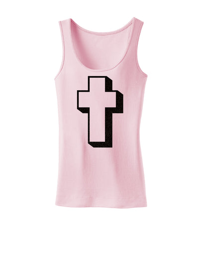 Simple Cross Design Glitter - Black Womens Tank Top by TooLoud-Womens Tank Tops-TooLoud-SoftPink-X-Small-Davson Sales