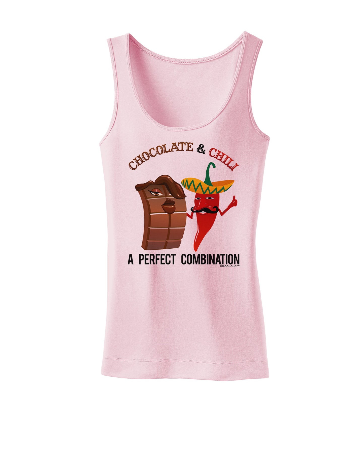 Chiles and Chocolate Womens Petite Tank Top-TooLoud-SoftPink-X-Small-Davson Sales