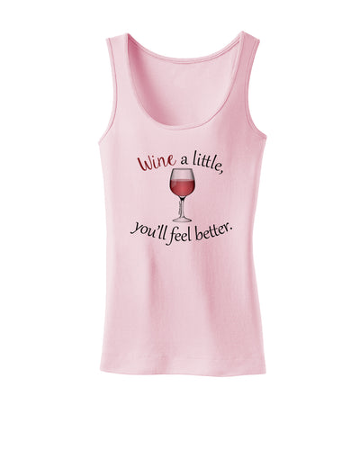 Wine a Little Womens Petite Tank Top by TooLoud-TooLoud-SoftPink-X-Small-Davson Sales