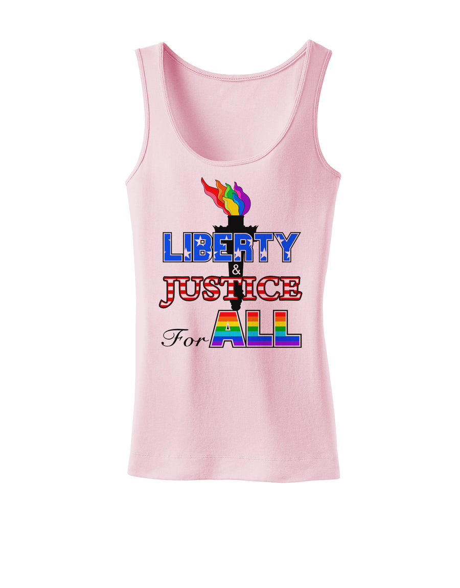 Gay Equality Liberty Justice for All Womens Tank Top-Womens Tank Tops-TooLoud-White-X-Small-Davson Sales