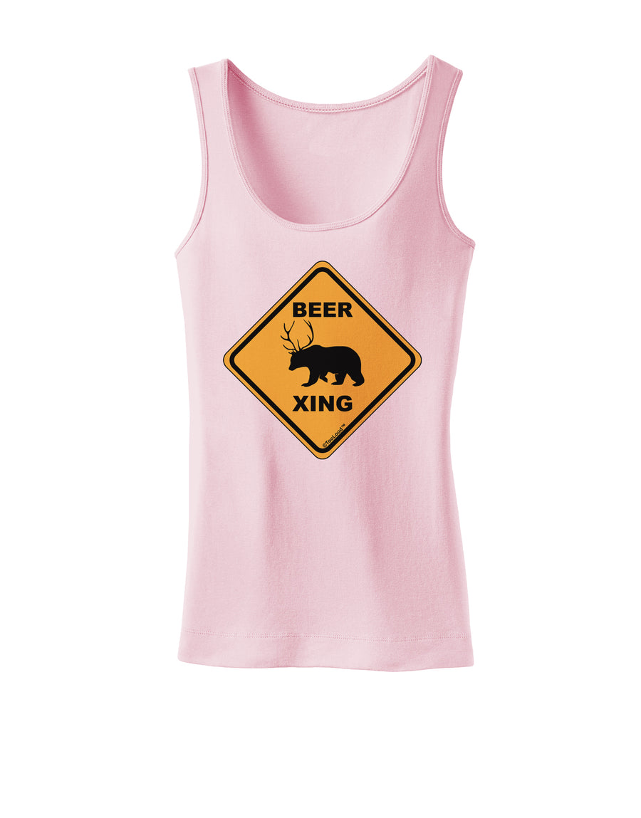 Beer Xing Womens Petite Tank Top-TooLoud-White-X-Small-Davson Sales