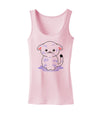 TooLoud Wet Pussycat Womens Petite Tank Top-TooLoud-SoftPink-X-Small-Davson Sales