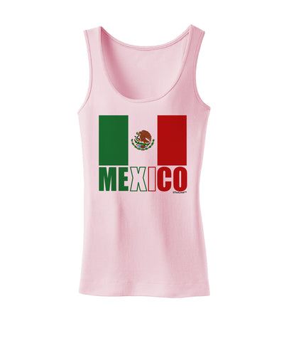 Mexican Flag - Mexico Text Womens Tank Top by TooLoud-Womens Tank Tops-TooLoud-SoftPink-X-Small-Davson Sales