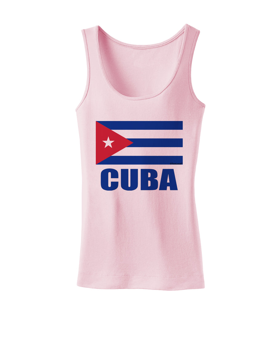 Cuba Flag Cuban Pride Womens Petite Tank Top by TooLoud-TooLoud-White-X-Small-Davson Sales