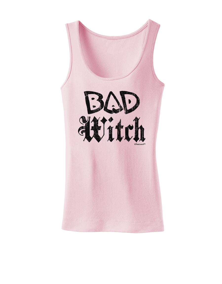 Bad Witch Distressed Womens Tank Top-Womens Tank Tops-TooLoud-White-X-Small-Davson Sales