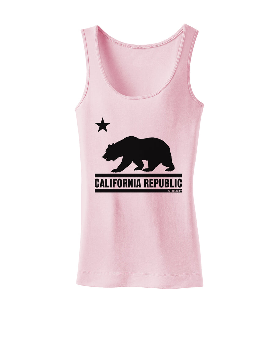 California Republic Design - Cali Bear Womens Tank Top by TooLoud-Womens Tank Tops-TooLoud-White-X-Small-Davson Sales