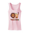 Cute Taco Lion Text Womens Petite Tank Top-TooLoud-SoftPink-X-Small-Davson Sales