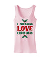 I F-ing Love Christmas Funny Womens Tank Top-Womens Tank Tops-TooLoud-SoftPink-X-Small-Davson Sales