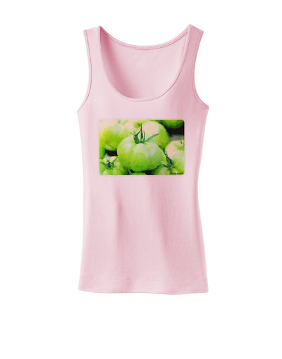 Watercolor Green Tomatoes Womens Tank Top-Womens Tank Tops-TooLoud-SoftPink-X-Small-Davson Sales