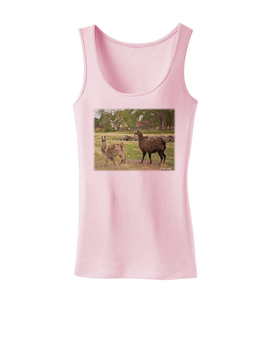 Standing Llamas Womens Petite Tank Top by TooLoud-TooLoud-White-X-Small-Davson Sales