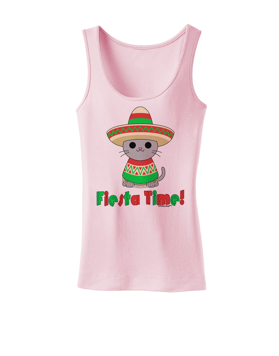 Fiesta Time - Cute Sombrero Cat Womens Tank Top by TooLoud-Womens Tank Tops-TooLoud-White-X-Small-Davson Sales