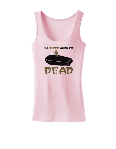 Sleep When Dead Coffin Womens Tank Top-Womens Tank Tops-TooLoud-SoftPink-X-Small-Davson Sales