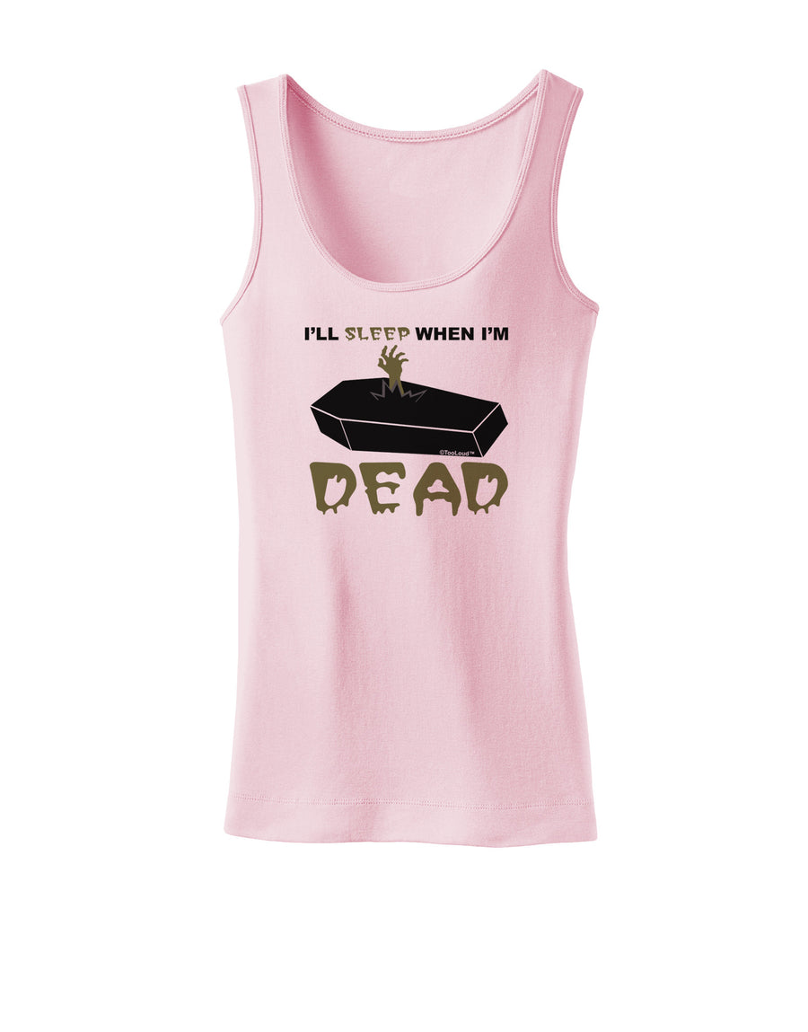 Sleep When Dead Coffin Womens Tank Top-Womens Tank Tops-TooLoud-White-X-Small-Davson Sales