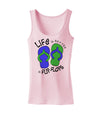 Life is Better in Flip Flops - Blue and Green Womens Tank Top-Womens Tank Tops-TooLoud-SoftPink-X-Small-Davson Sales