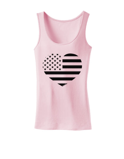 American Flag Heart Design - Stamp Style Womens Tank Top by TooLoud-Womens Tank Tops-TooLoud-SoftPink-X-Small-Davson Sales