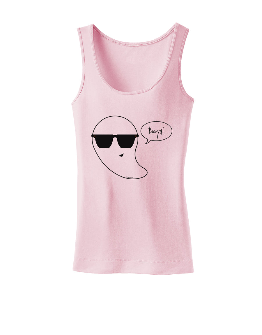 Boo Ya Cool Ghost Halloween Womens Tank Top-Womens Tank Tops-TooLoud-White-X-Small-Davson Sales