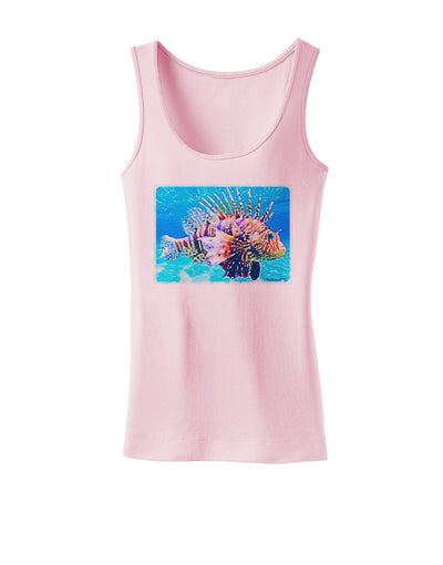 Lionfish in Watercolor Womens Tank Top by-Womens Tank Tops-TooLoud-SoftPink-X-Small-Davson Sales