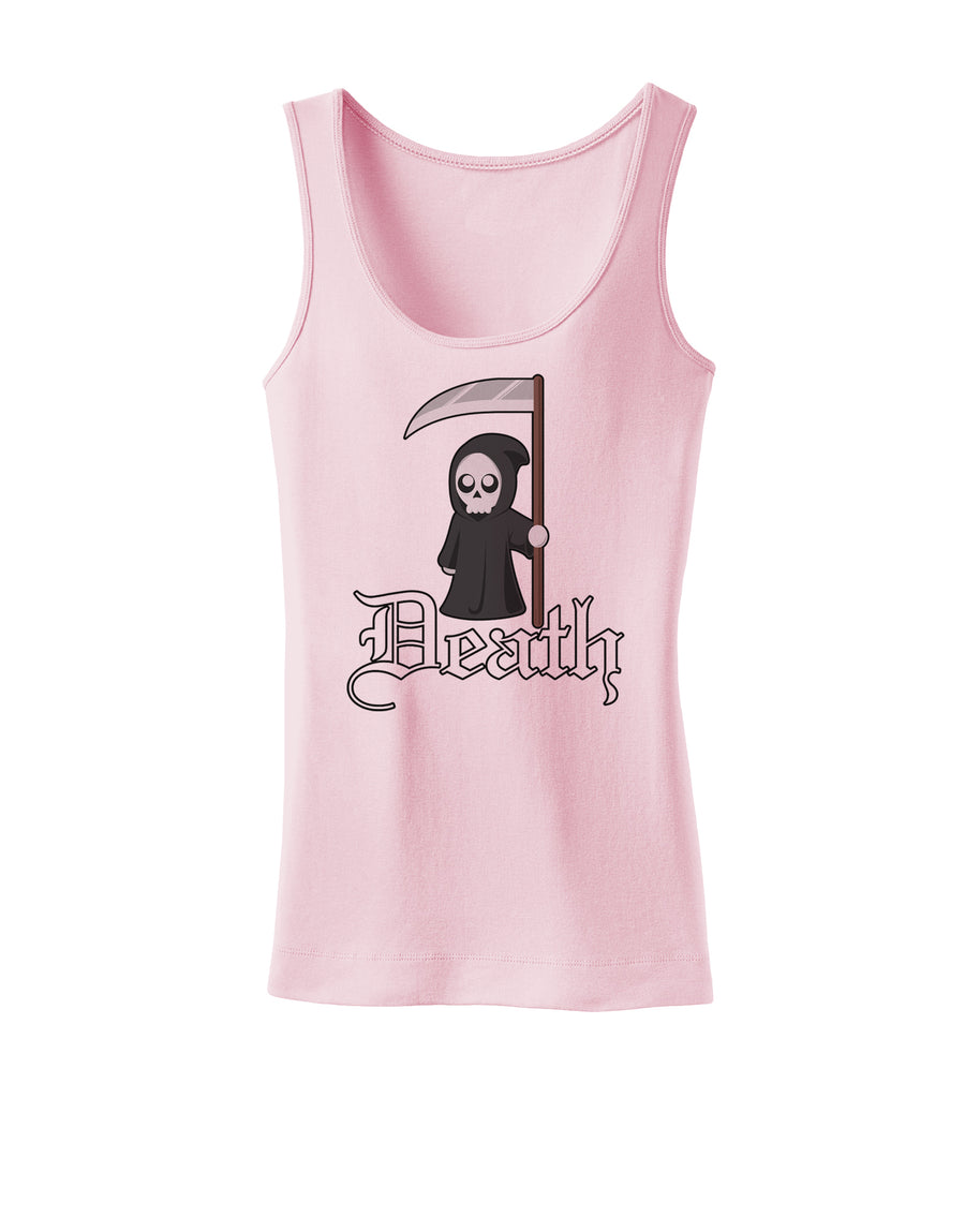 Cute Grim Reaper - Death Text Womens Tank Top-Womens Tank Tops-TooLoud-White-X-Small-Davson Sales