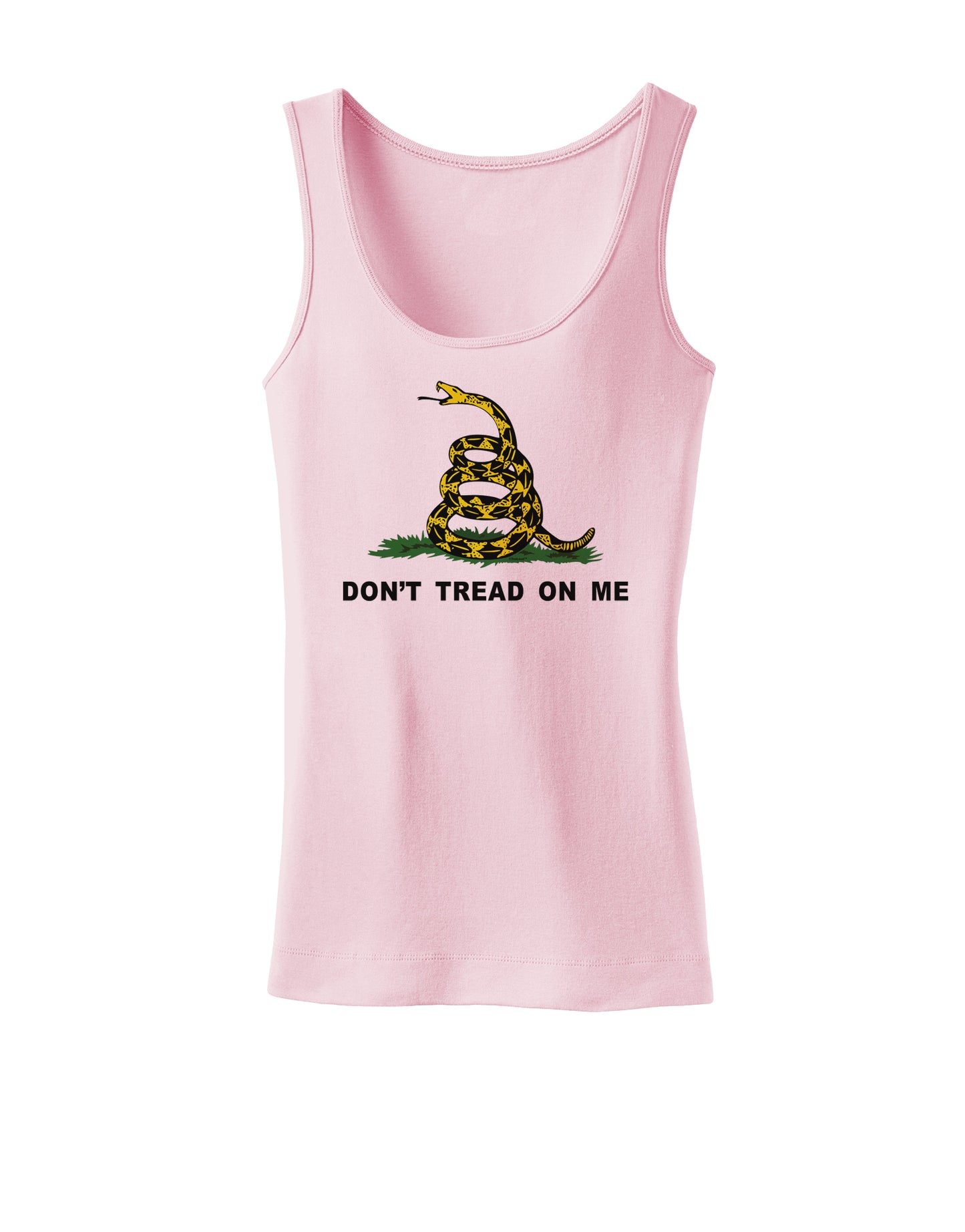 Don't Tread On Me Gadsden Flag Rattlesnake Womens Tank Top-Womens Tank Tops-TooLoud-SoftPink-X-Small-Davson Sales