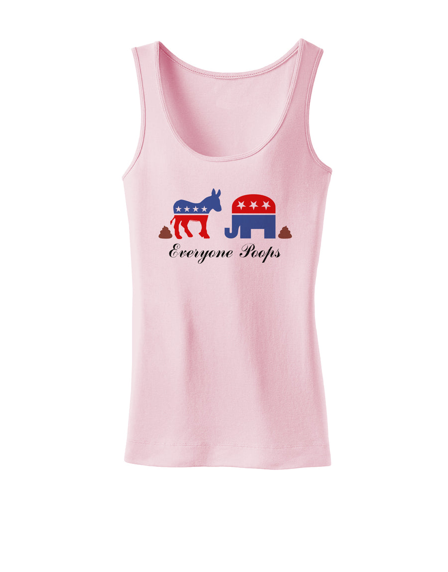 Everyone Poops Donkey Elephant Womens Tank Top-Womens Tank Tops-TooLoud-White-X-Small-Davson Sales