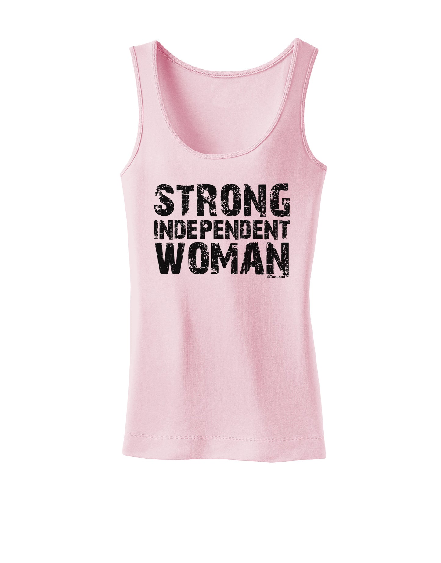 Strong Independent Woman Womens Petite Tank Top-TooLoud-SoftPink-X-Small-Davson Sales