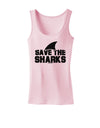 Save The Sharks - Fin Womens Tank Top-Womens Tank Tops-TooLoud-SoftPink-X-Small-Davson Sales