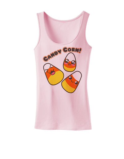 Cute Kawaii Candy Corn Halloween Womens Tank Top-Womens Tank Tops-TooLoud-SoftPink-X-Small-Davson Sales