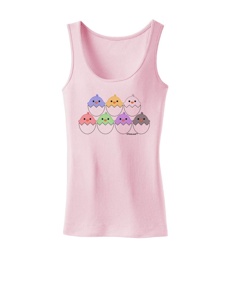 Cute Hatching Chicks Group Womens Tank Top by TooLoud-Womens Tank Tops-TooLoud-White-X-Small-Davson Sales