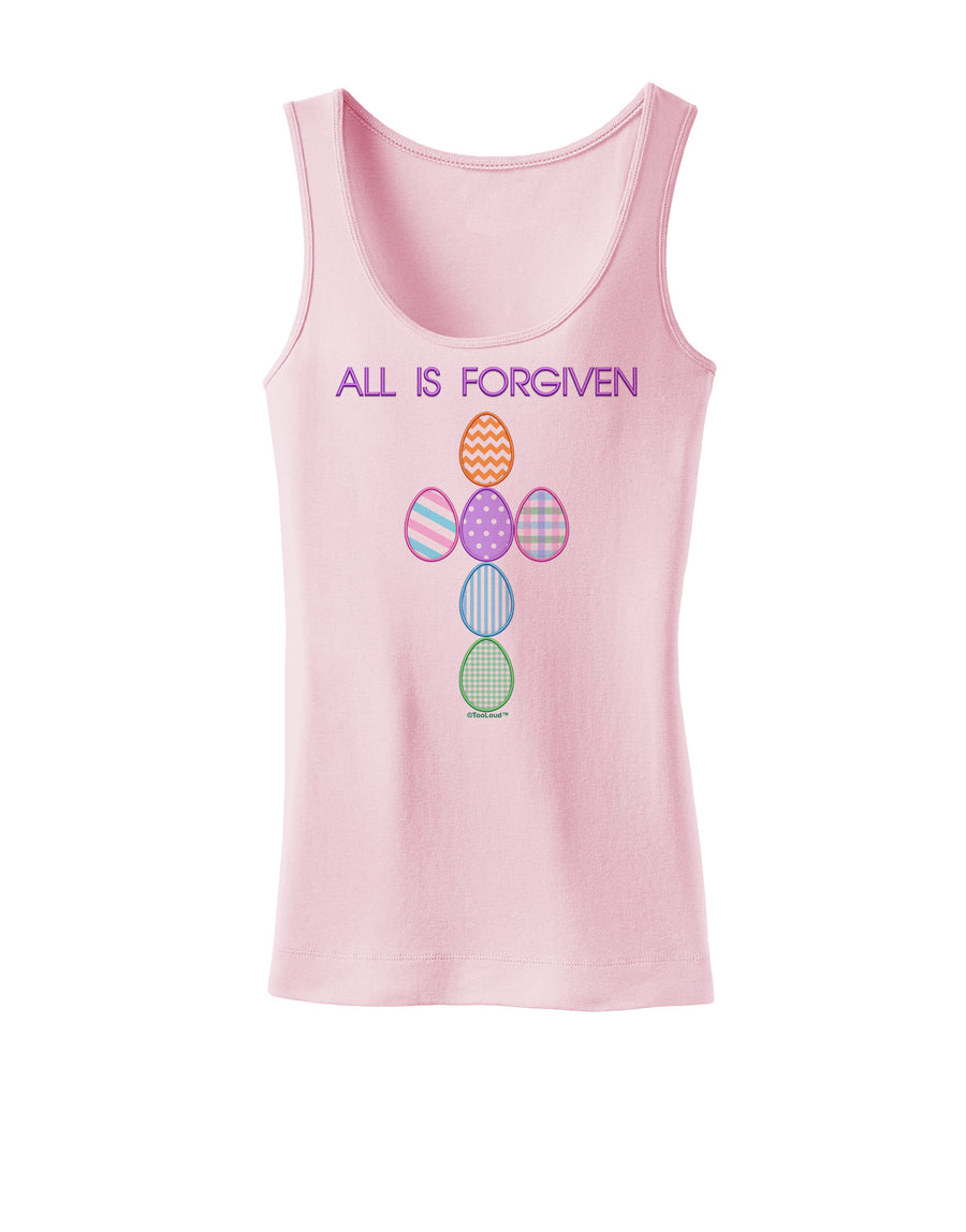 All is forgiven Cross Faux Applique Womens Petite Tank Top-TooLoud-White-X-Small-Davson Sales