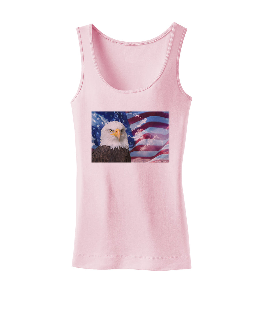 All American Eagle Womens Tank Top-Womens Tank Tops-TooLoud-White-X-Small-Davson Sales