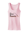 I'd Rather Be Fishing Womens Petite Tank Top-TooLoud-SoftPink-X-Small-Davson Sales