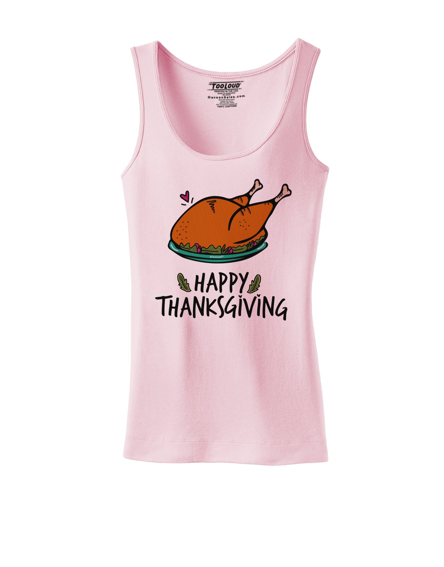 Happy Thanksgiving Womens Petite Tank Top-Womens Tank Tops-TooLoud-SoftPink-X-Small-Davson Sales
