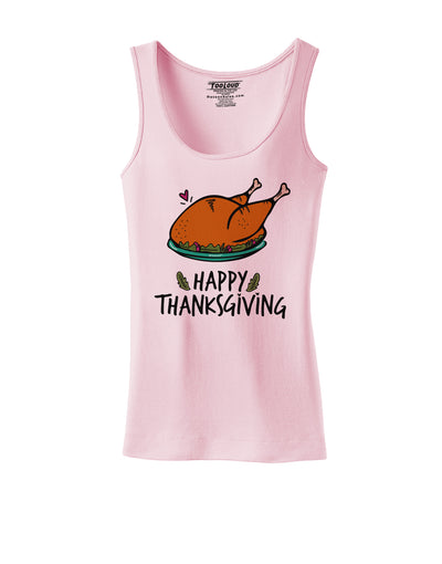 Happy Thanksgiving Womens Petite Tank Top-Womens Tank Tops-TooLoud-SoftPink-X-Small-Davson Sales