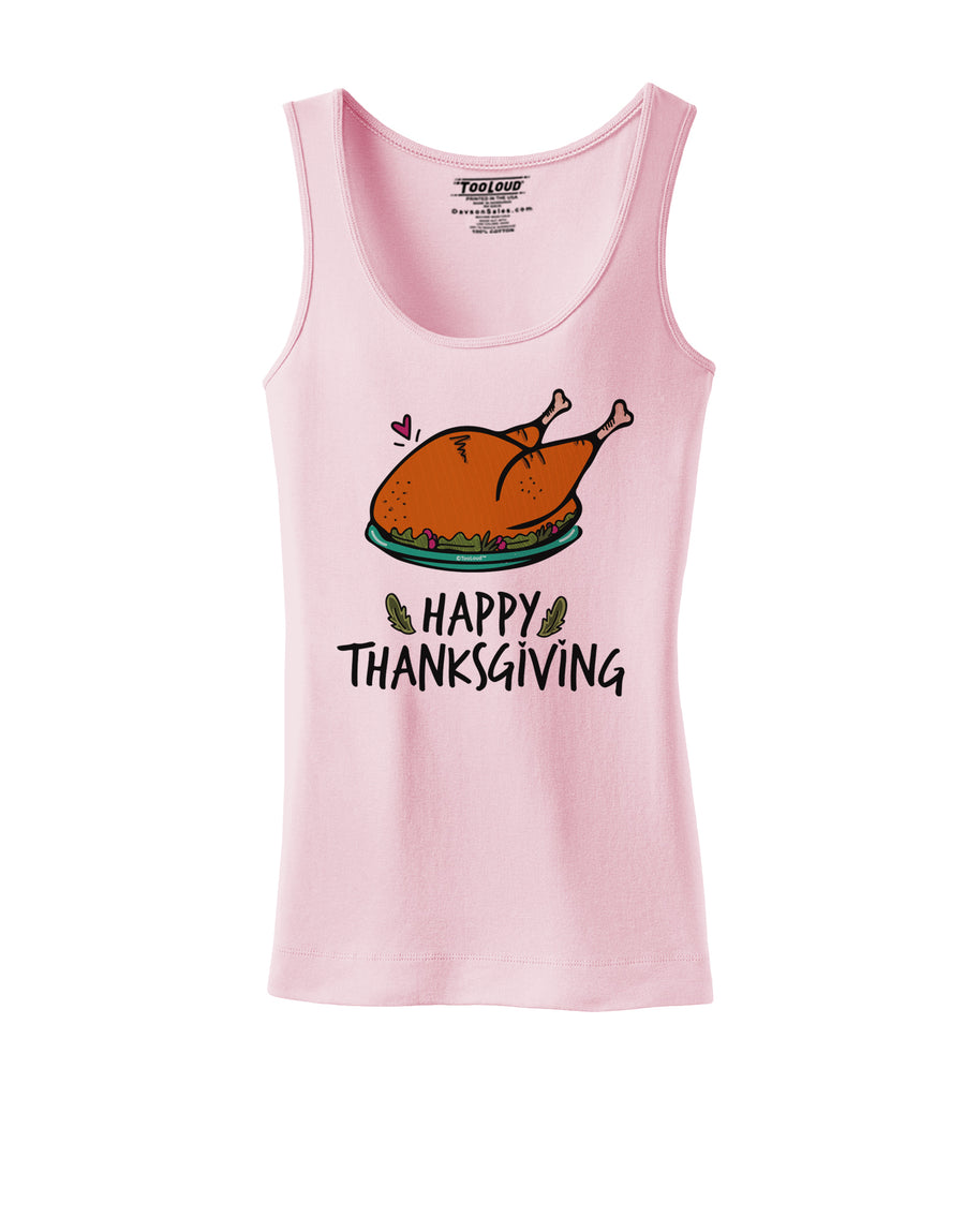 Happy Thanksgiving Womens Petite Tank Top-Womens Tank Tops-TooLoud-White-X-Small-Davson Sales