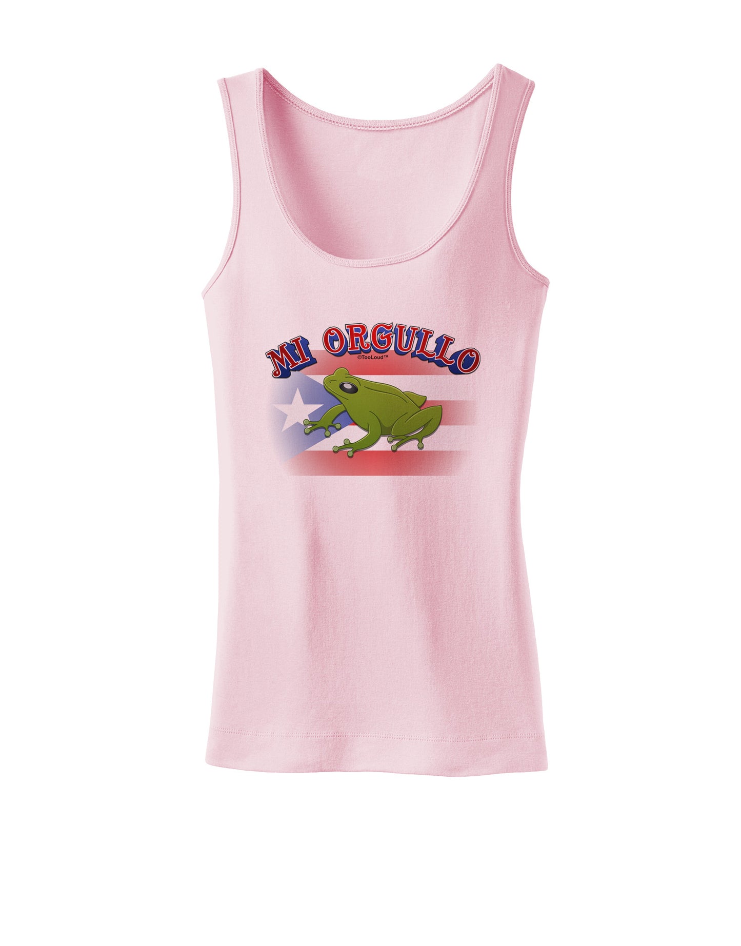 Mi Orgullo Coqui Womens Petite Tank Top-TooLoud-SoftPink-X-Small-Davson Sales