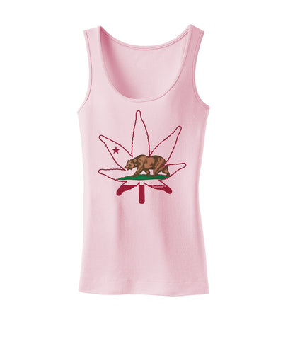 California Bear Leaf Design Womens Tank Top by TooLoud-Womens Tank Tops-TooLoud-SoftPink-X-Small-Davson Sales